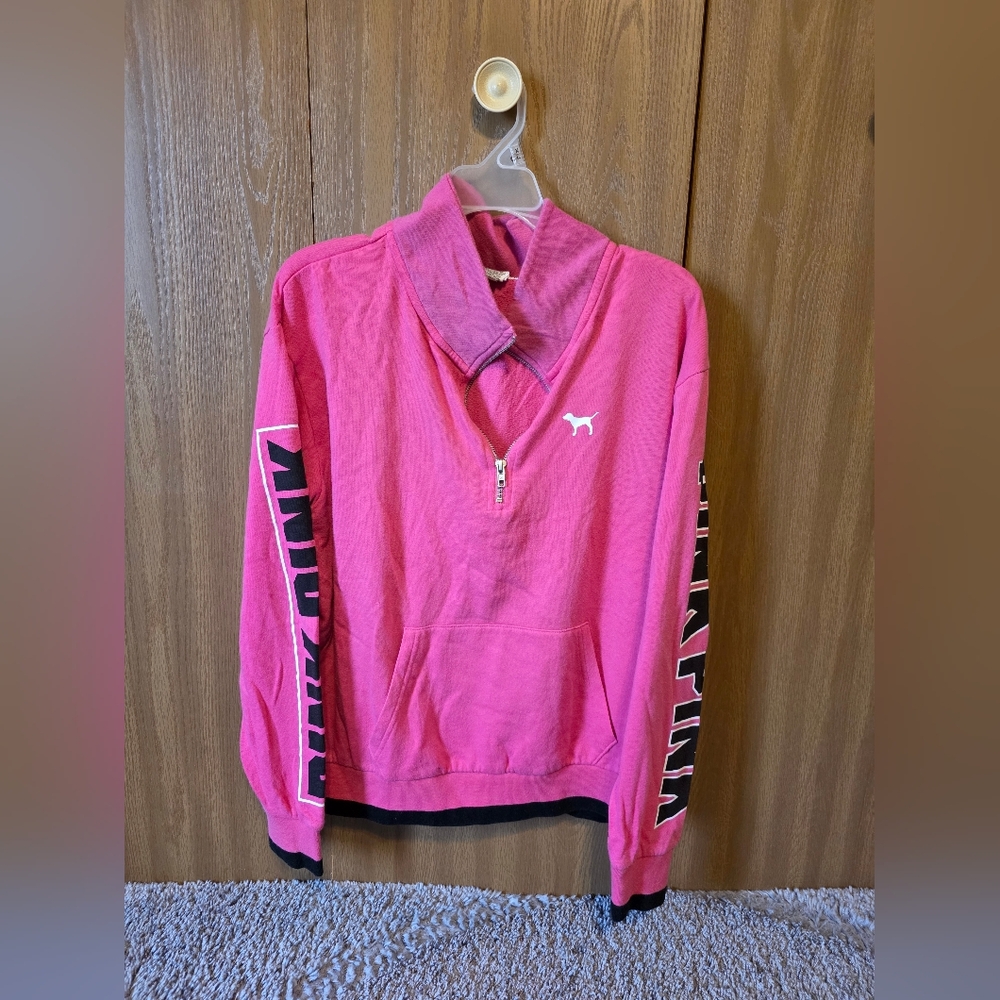 Victoria's Secret Pink Half-Zip Sweatshirt